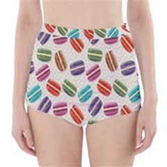 Macaron Macaroon Stylized Macaron Design Repetition High-waisted Bikini Bottoms