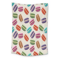 Macaron Macaroon Stylized Macaron Design Repetition Large Tapestry by artworkshop