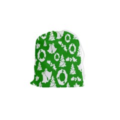 Green Card Christmas December4 Drawstring Pouch (small) by artworkshop