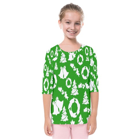 Green Card Christmas December4 Kids  Quarter Sleeve Raglan Tee by artworkshop