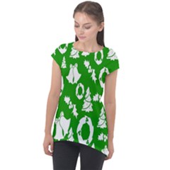 Green Card Christmas December4 Cap Sleeve High Low Top by artworkshop