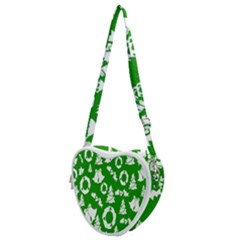 Green Card Christmas December4 Heart Shoulder Bag by artworkshop