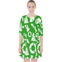 Green Card Christmas December4 Quarter Sleeve Pocket Dress View1