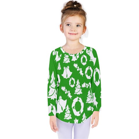 Green Card Christmas December4 Kids  Long Sleeve Tee by artworkshop