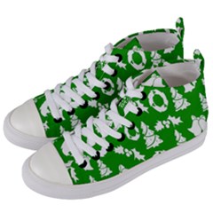 Green Card Christmas December4 Women s Mid-top Canvas Sneakers by artworkshop