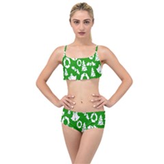 Green Card Christmas December4 Layered Top Bikini Set