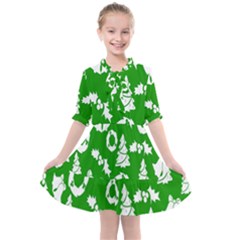 Green Card Christmas December4 Kids  All Frills Chiffon Dress by artworkshop