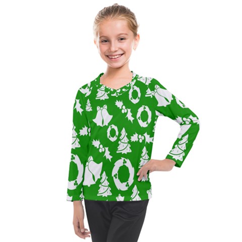 Green Card Christmas December4 Kids  Long Mesh Tee by artworkshop