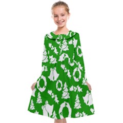 Green Card Christmas December4 Kids  Midi Sailor Dress by artworkshop