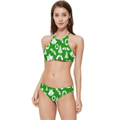 Green Card Christmas December4 Banded Triangle Bikini Set by artworkshop