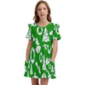 Green Card Christmas December4 Kids  Frilly Sleeves Pocket Dress View1