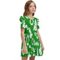 Green Card Christmas December4 Kids  Frilly Sleeves Pocket Dress View2