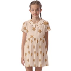 Gingerbread Star Kids  Asymmetric Collar Dress by artworkshop