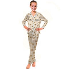 Green Card Christmas December4 Kid s Satin Long Sleeve Pajamas Set