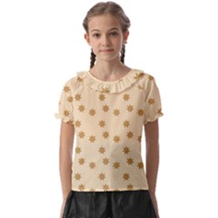 Gingerbread Star Kids  Frill Chiffon Blouse by artworkshop