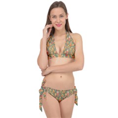 Gingerbread Christmas Decorative Tie It Up Bikini Set by artworkshop