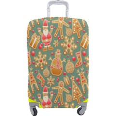 Gingerbread Christmas Decorative Luggage Cover (large) by artworkshop