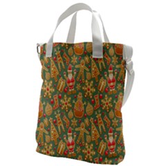 Gingerbread Christmas Decorative Canvas Messenger Bag by artworkshop