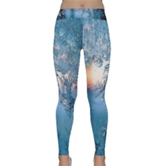 Frost Winter Morning Snow Classic Yoga Leggings by artworkshop