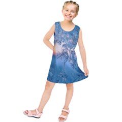 Frost Winter Morning Snow Kids  Tunic Dress by artworkshop