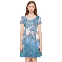 Frost Winter Morning Snow Inside Out Cap Sleeve Dress by artworkshop