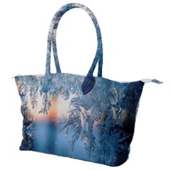 Frost Winter Morning Snow Canvas Shoulder Bag by artworkshop