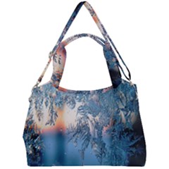 Frost Winter Morning Snow Double Compartment Shoulder Bag by artworkshop