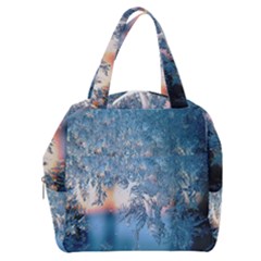 Frost Winter Morning Snow Boxy Hand Bag by artworkshop