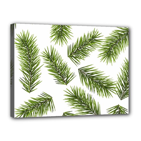 Fir Branch Pattern Christmas Decorative Canvas 16  X 12  (stretched) by artworkshop