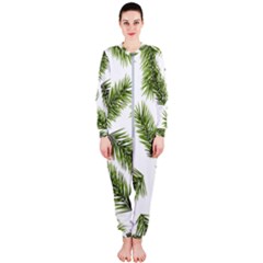 Fir Branch Pattern Christmas Decorative Onepiece Jumpsuit (ladies) by artworkshop