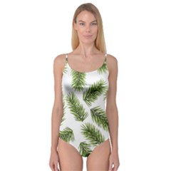 Fir Branch Pattern Christmas Decorative Camisole Leotard  by artworkshop