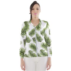 Fir Branch Pattern Christmas Decorative Women s Windbreaker by artworkshop