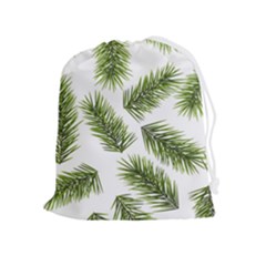 Fir Branch Pattern Christmas Decorative Drawstring Pouch (xl) by artworkshop