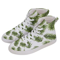 Fir Branch Pattern Christmas Decorative Women s Hi-top Skate Sneakers by artworkshop