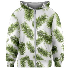 Fir Branch Pattern Christmas Decorative Kids  Zipper Hoodie Without Drawstring by artworkshop