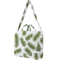 Fir Branch Pattern Christmas Decorative Square Shoulder Tote Bag by artworkshop