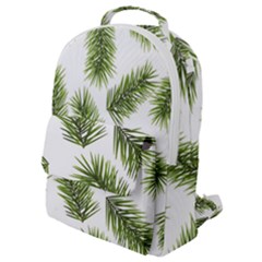 Fir Branch Pattern Christmas Decorative Flap Pocket Backpack (small)