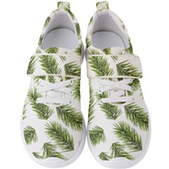 Fir Branch Pattern Christmas Decorative Men s Velcro Strap Shoes by artworkshop