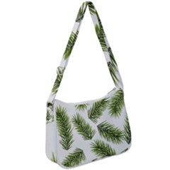 Fir Branch Pattern Christmas Decorative Zip Up Shoulder Bag by artworkshop