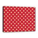 Felt Background Paper Red Yellow Star Canvas 16  x 12  (Stretched) View1