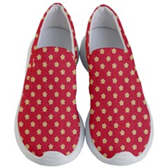 Felt Background Paper Red Yellow Star Women s Lightweight Slip Ons by artworkshop