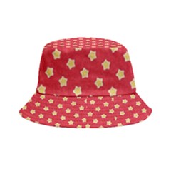 Felt Background Paper Red Yellow Star Inside Out Bucket Hat by artworkshop