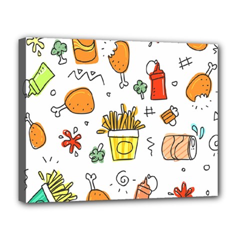 Cute Sketch  Fun Funny Collection Canvas 14  X 11  (stretched) by artworkshop