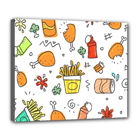 Cute Sketch  Fun Funny Collection Deluxe Canvas 24  X 20  (stretched) by artworkshop