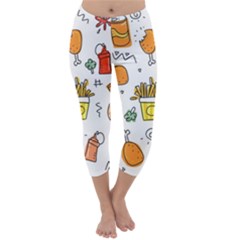 Cute Sketch  Fun Funny Collection Capri Winter Leggings  by artworkshop