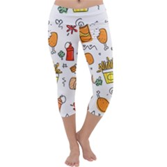 Cute Sketch  Fun Funny Collection Capri Yoga Leggings by artworkshop