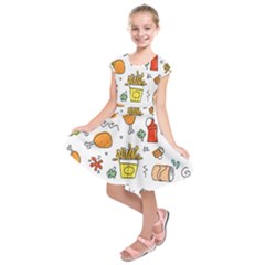 Cute Sketch  Fun Funny Collection Kids  Short Sleeve Dress by artworkshop