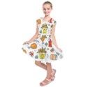 Cute Sketch  Fun Funny Collection Kids  Short Sleeve Dress View1