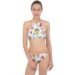 Cute Sketch  Fun Funny Collection Racer Front Bikini Set by artworkshop