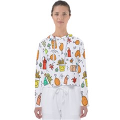 Cute Sketch  Fun Funny Collection Women s Slouchy Sweat by artworkshop